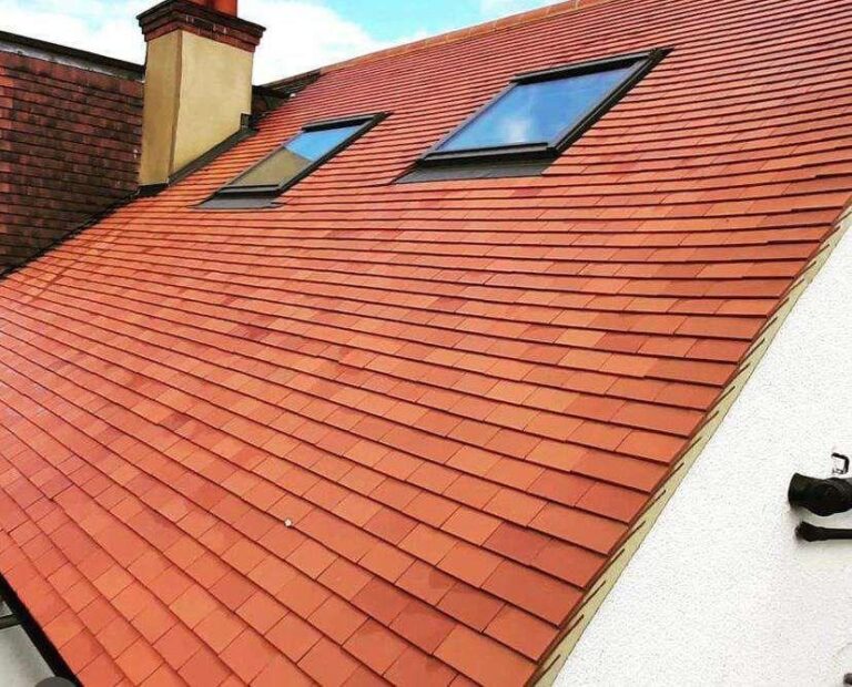 Small plain tile installation